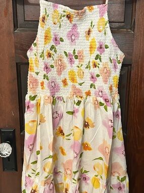 ASOS Floral Kids Dress - White with Yellow & Pink Flowers